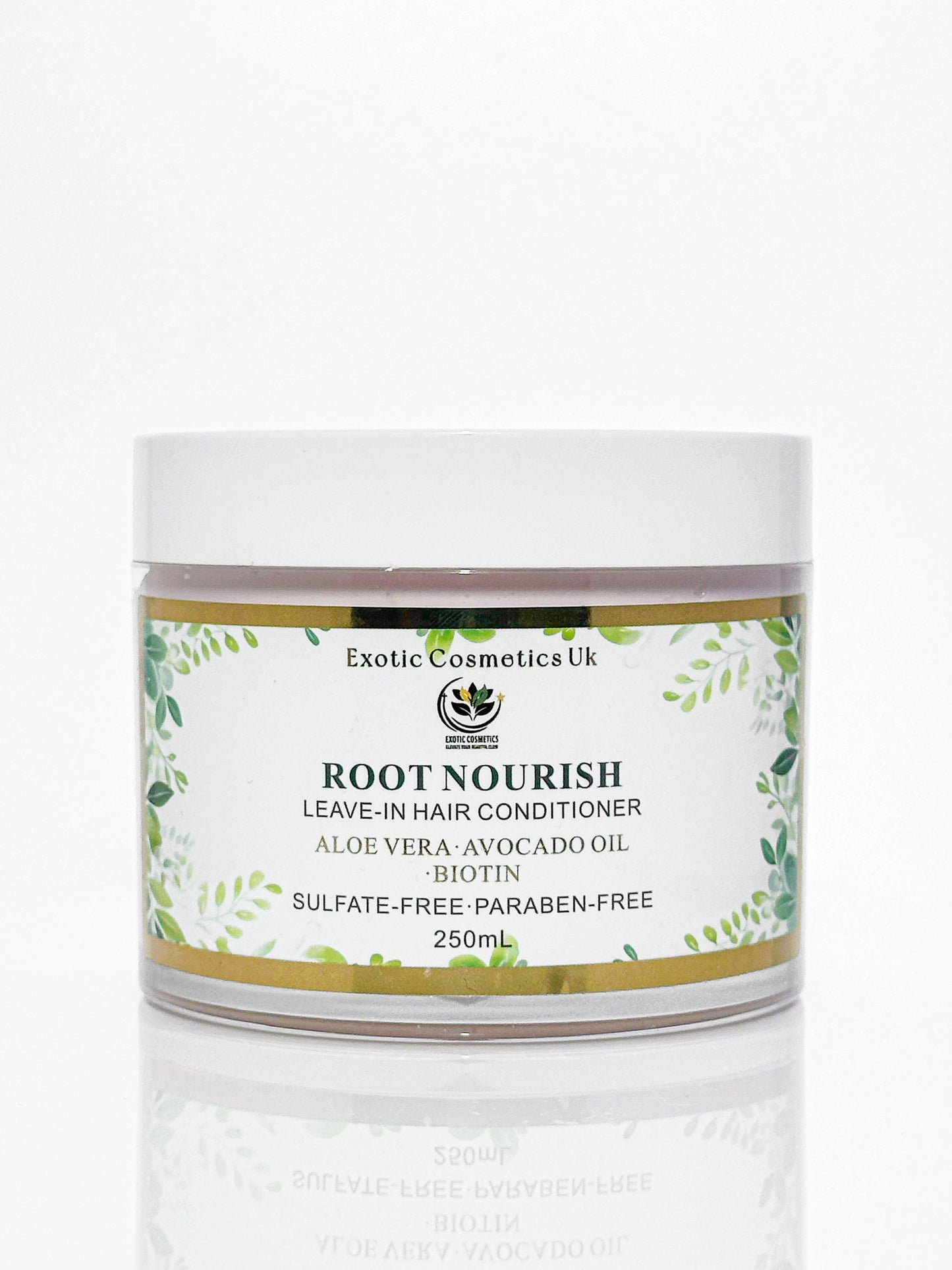 Exotic Cosmetics-Root Nourish-  HaircareLeave-in Hair Conditioner with Aloe Vera Avocado Oil & Biotin for Deep Conditioning Hair Growth Detangling Curl Defining 250ml