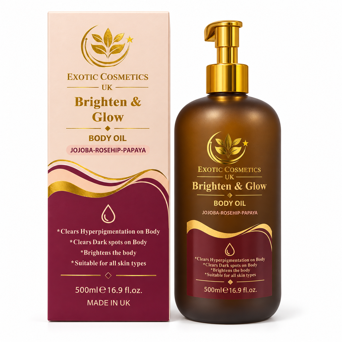Brighten & Glow Body Oil for Bright Skin 250ml