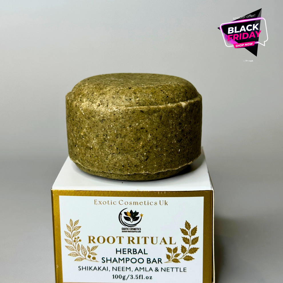 Root Ritual Herbal Shampoo Bar with Shikakai Neem Amla Nettle & Cocoa ...